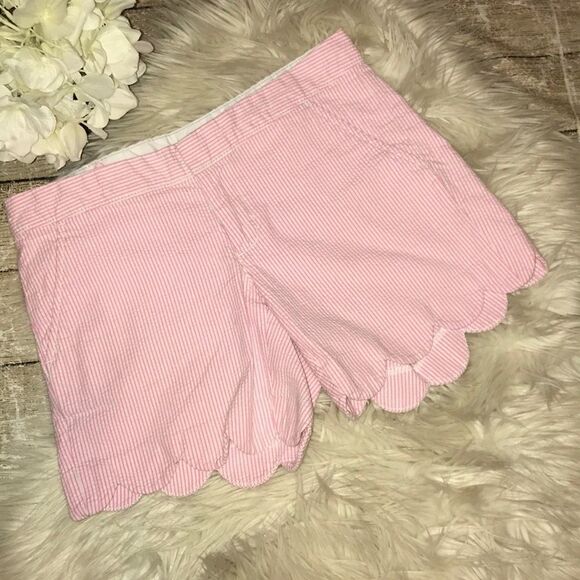 Lilly Pulitzer The Buttercup Short Pink Seersucker - Picture 1 of 7